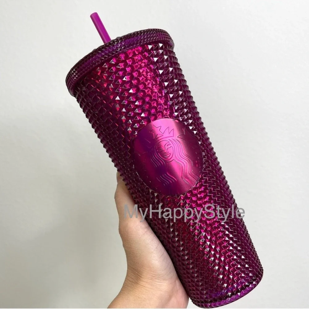 STARBUCKS Sangria Berry NEW Bling Studded Tumbler Venti Cold Cup NEW